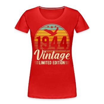 80th birthday 1944 - Women's Premium Organic T-Shirt - red - Front - Mia (176cm)