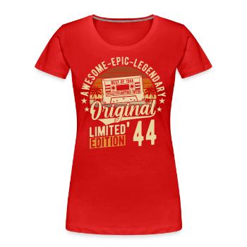 80th birthday 1944 - Women's Premium Organic T-Shirt - red - Front - Mia (176cm)