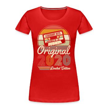 2020 - Frauen Premium Bio T-Shirt - Rot - Vorne - Mia (176cm)
