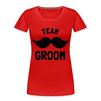 équipe Groom - T-shirt bio Premium Femme - rouge - Devant - Mia (176cm)