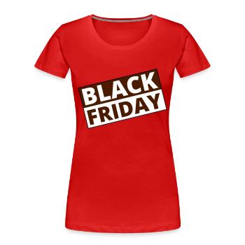 black Friday - T-shirt bio Premium Femme - rouge - Devant - Mia (176cm)