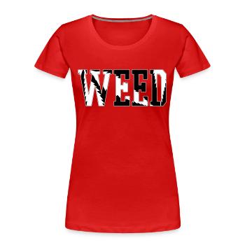 WEED - Frauen Premium Bio T-Shirt - Rot - Vorne - Mia (176cm)
