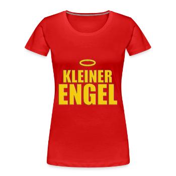 KLEINER ENGEL - HEILIGENSCHEIN - Frauen Premium Bio T-Shirt - Rot - Vorne - Mia (176cm)