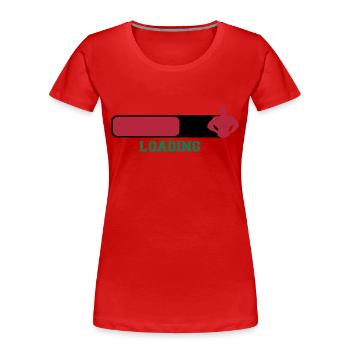 Loading - Women's Premium Organic T-Shirt - red - Front - Mia (176cm)