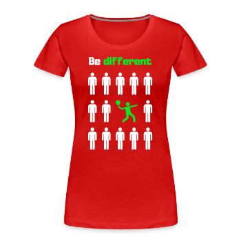 Be different, paddle - Women's Premium Organic T-Shirt - red - Front - Mia (176cm)