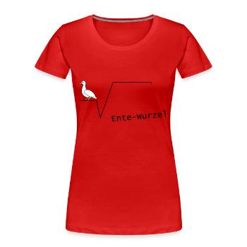 Ente Wurzel Mathematik mathematic algebra geometri - Frauen Premium Bio T-Shirt - Rot - Vorne - Mia (176cm)