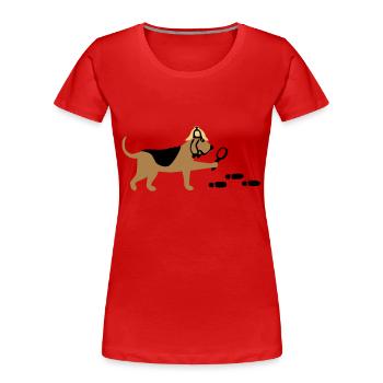 Search-and-rescue dog - Women's Premium Organic T-Shirt - red - Front - Mia (176cm)