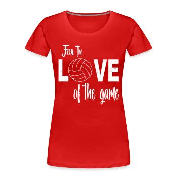 Volleyball Gift Sports Club - Women's Premium Organic T-Shirt - red - Front - Mia (176cm)