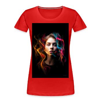 Sensuelle 4 - T-shirt bio Premium Femme - rouge - Devant - Mia (176cm)
