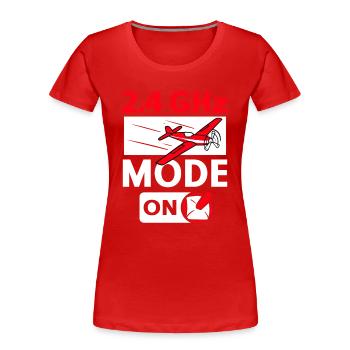 RC-Flugzeug RC-Flugzeug - Frauen Premium Bio T-Shirt - Rot - Vorne - Mia (176cm)