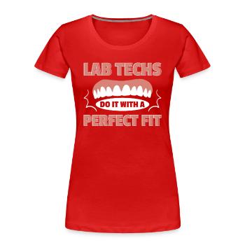 Dental technician Dental technician - Women's Premium Organic T-Shirt - red - Front - Mia (176cm)