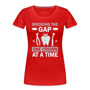 Dental Technician Dental Technician - Women's Premium Organic T-Shirt - red - Front - Mia (176cm)