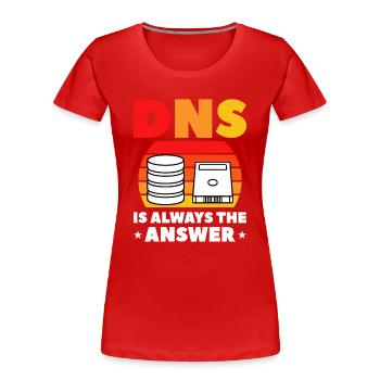 Netzwerkadministrator Systemadministrator Netzwerk - Frauen Premium Bio T-Shirt - Rot - Vorne - Mia (176cm)