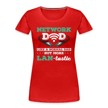 Netzwerkadministrator Systemadministrator Netzwerk - Frauen Premium Bio T-Shirt - Rot - Vorne - Mia (176cm)