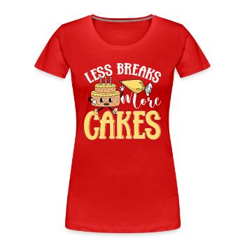 Cake Artist Cake Decorator Cake Decorator B - T-shirt bio Premium Femme - rouge - Devant - Mia (176cm)