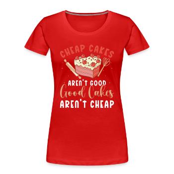 Cake Artist Cake Decorator Cake Decorator B - T-shirt bio Premium Femme - rouge - Devant - Mia (176cm)