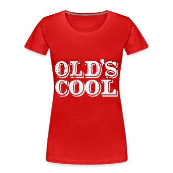 Old'S Cool - Oldschool - Formerly everything was better - Women's Premium Organic T-Shirt - red - Front - Mia (176cm)