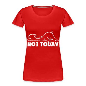 Not today - Tired and lazy - Lama - Women's Premium Organic T-Shirt - red - Front - Mia (176cm)