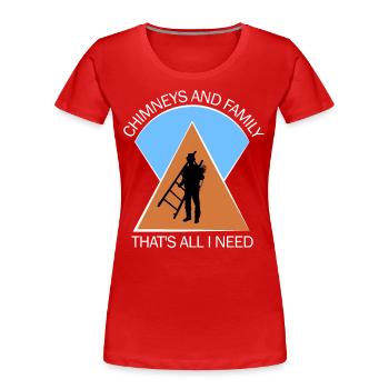 Schornsteinfeger Schlotfeger - Frauen Premium Bio T-Shirt - Rot - Vorne - Mia (176cm)