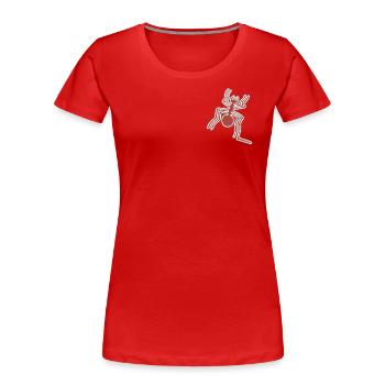 Nazca Lines Spider - Women's Premium Organic T-Shirt - red - Front - Mia (176cm)
