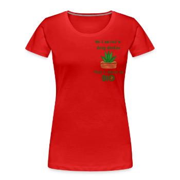 BIO dealer Shirt - Women's Premium Organic T-Shirt - red - Front - Mia (176cm)