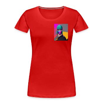 Woman with mask - Women's Premium Organic T-Shirt - red - Front - Mia (176cm)