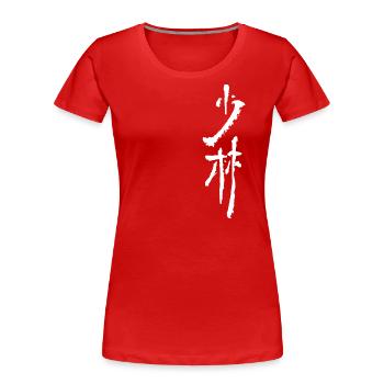 Shaolin - Women's Premium Organic T-Shirt - red - Front - Mia (176cm)