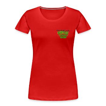 TMNT Mutant Mayhem Logo In Slimy Writing - Women's Premium Organic T-Shirt - red - Front - Mia (176cm)
