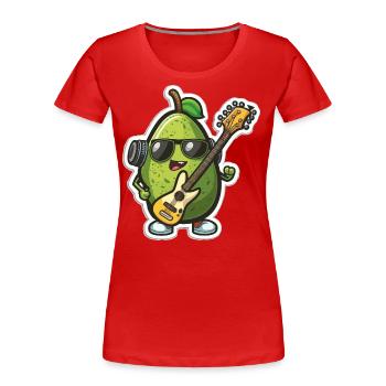 Avocado-Groove - Frauen Premium Bio T-Shirt - Rot - Vorne - Mia (176cm)