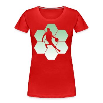 Player, Basketball, Streetball, Bball - Frauen Premium Bio T-Shirt - Rot - Vorne - Mia (176cm)