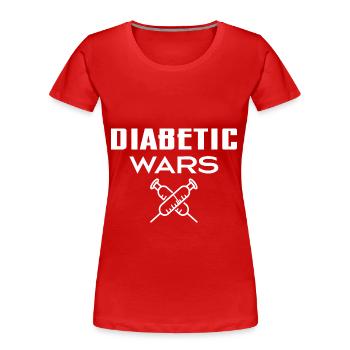 Diabetic Wars - Women's Premium Organic T-Shirt - red - Front - Mia (176cm)