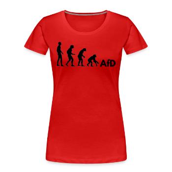 AfD Evolution - Frauen Premium Bio T-Shirt - Rot - Vorne - Mia (176cm)