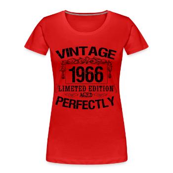 1966 Vintage | Limited edition 1966 aged perfectly - Women's Premium Organic T-Shirt - red - Front - Mia (176cm)