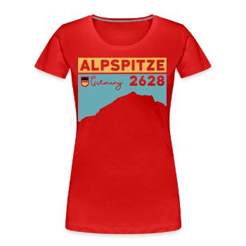 Alpspitze Höhe Hike via ferrata Nesselwang - Women's Premium Organic T-Shirt - red - Front - Mia (176cm)