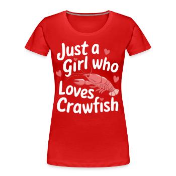 Langusten Krabben Garnelen Meeresfrüchte - Frauen Premium Bio T-Shirt - Rot - Vorne - Mia (176cm)