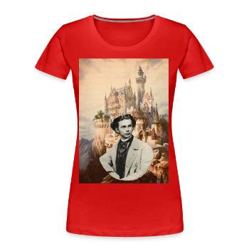 Ludwig at Schloss Falkenstein - Frauen Premium Bio T-Shirt - Rot - Vorne - Mia (176cm)