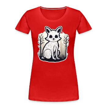 Les renards sont adorables, espiègles et charmants - T-shirt bio Premium Femme - rouge - Devant - Mia (176cm)