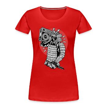 Pop Culture Aamurai boombox - T-shirt bio Premium Femme - rouge - Devant - Mia (176cm)