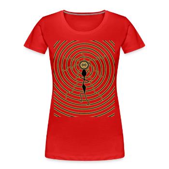 Drittes Auge tanzt - Frauen Premium Bio T-Shirt - Rot - Vorne - Mia (176cm)