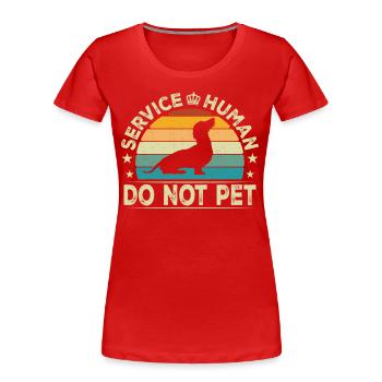 Service Mensch - Frauen Premium Bio T-Shirt - Rot - Vorne - Mia (176cm)