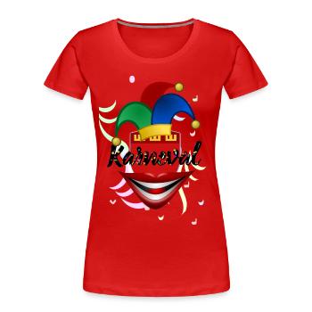 Karneval - Frauen Premium Bio T-Shirt - Rot - Vorne - Mia (176cm)