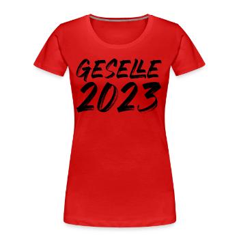Geselle 2023 - Frauen Premium Bio T-Shirt - Rot - Vorne - Mia (176cm)