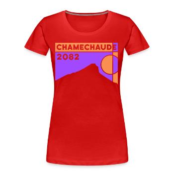 Mont Chamechaude Ski Touring Hiking Grenoble Souvenir - Women's Premium Organic T-Shirt - red - Front - Mia (176cm)