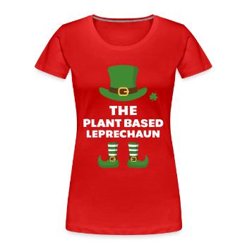 Le lutin à base de plantes - T-shirt bio Premium Femme - rouge - Devant - Mia (176cm)