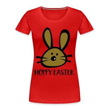 FROHE OSTERN - Frauen Premium Bio T-Shirt - Rot - Vorne - Mia (176cm)
