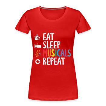 Théâtre musical De Broadway Théâtre Théâtre Art Scène - T-shirt bio Premium Femme - rouge - Devant - Mia (176cm)