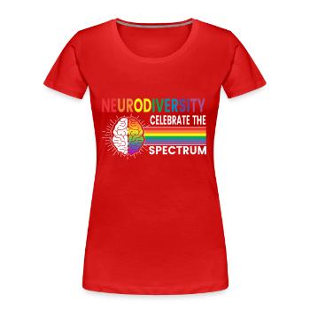 Neurodiversity Neurodiversity Autistic Autism - Women's Premium Organic T-Shirt - red - Front - Mia (176cm)