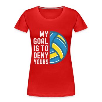 Water polo swimming water sports water polo coach - Women's Premium Organic T-Shirt - red - Front - Mia (176cm)
