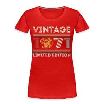 1971 Anniversaire 1971 Retro 1971 Cadeau 1971 - T-shirt bio Premium Femme - rouge - Devant - Mia (176cm)