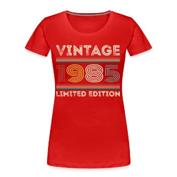 1985 Anniversaire 1985 Retro 1985 Cadeau 1985 - T-shirt bio Premium Femme - rouge - Devant - Mia (176cm)